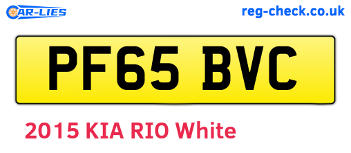PF65BVC are the vehicle registration plates.
