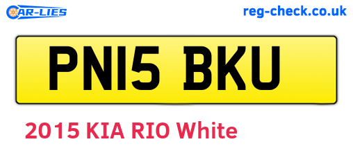 PN15BKU are the vehicle registration plates.