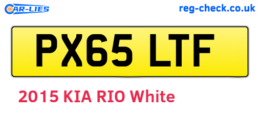 PX65LTF are the vehicle registration plates.