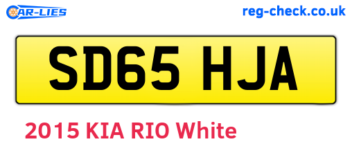 SD65HJA are the vehicle registration plates.