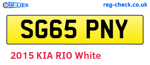 SG65PNY are the vehicle registration plates.