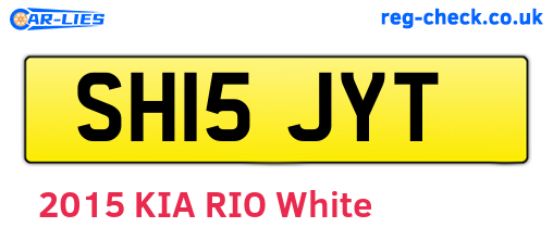 SH15JYT are the vehicle registration plates.