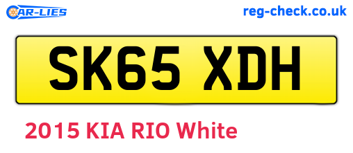 SK65XDH are the vehicle registration plates.