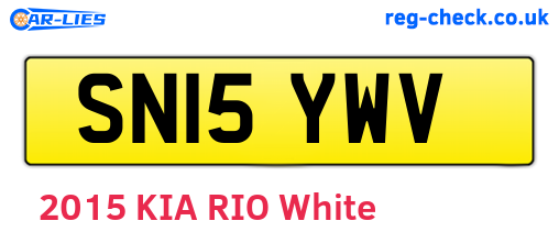SN15YWV are the vehicle registration plates.