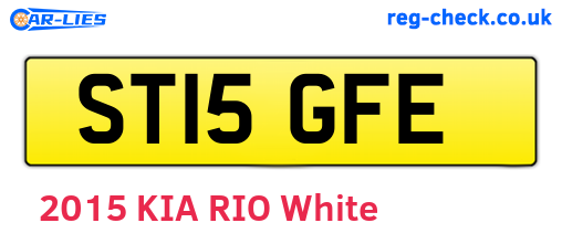 ST15GFE are the vehicle registration plates.