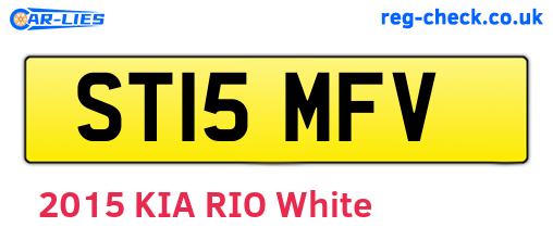 ST15MFV are the vehicle registration plates.