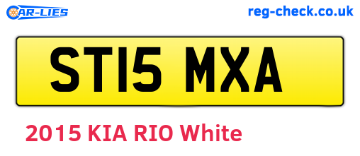 ST15MXA are the vehicle registration plates.