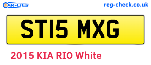 ST15MXG are the vehicle registration plates.