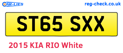 ST65SXX are the vehicle registration plates.