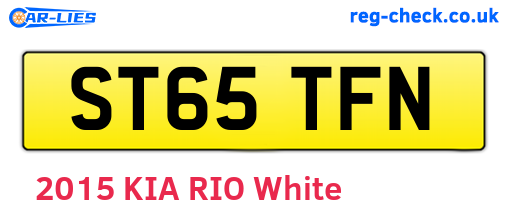 ST65TFN are the vehicle registration plates.