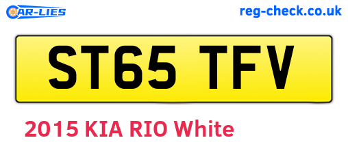 ST65TFV are the vehicle registration plates.