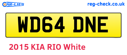 WD64DNE are the vehicle registration plates.