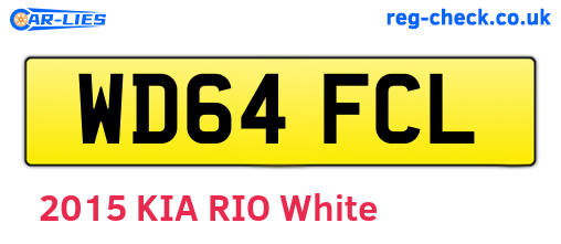 WD64FCL are the vehicle registration plates.