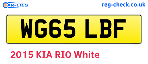 WG65LBF are the vehicle registration plates.
