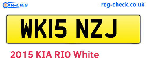 WK15NZJ are the vehicle registration plates.