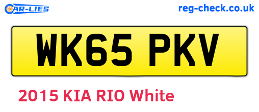WK65PKV are the vehicle registration plates.