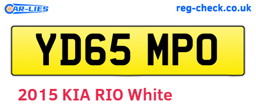YD65MPO are the vehicle registration plates.