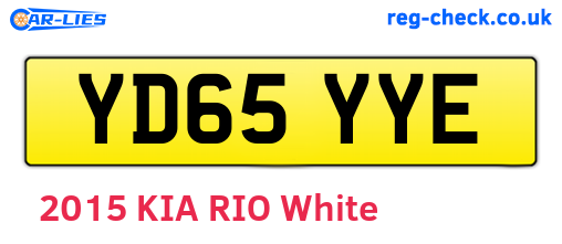 YD65YYE are the vehicle registration plates.