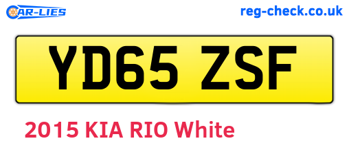 YD65ZSF are the vehicle registration plates.