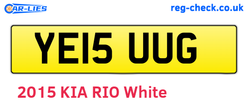 YE15UUG are the vehicle registration plates.