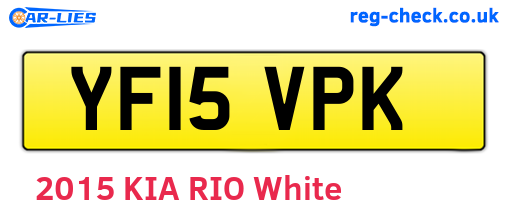 YF15VPK are the vehicle registration plates.