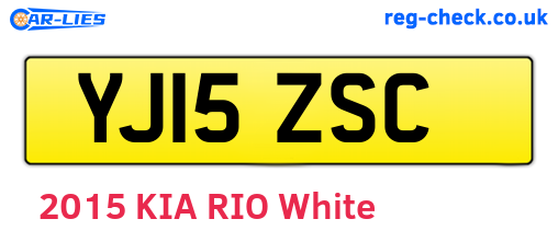 YJ15ZSC are the vehicle registration plates.