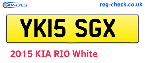 YK15SGX are the vehicle registration plates.