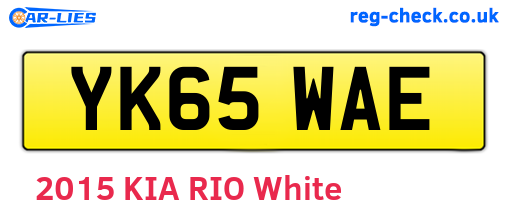 YK65WAE are the vehicle registration plates.