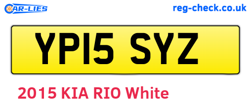 YP15SYZ are the vehicle registration plates.