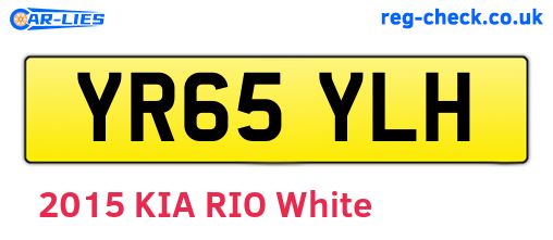 YR65YLH are the vehicle registration plates.