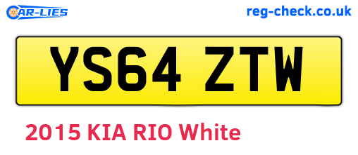 YS64ZTW are the vehicle registration plates.