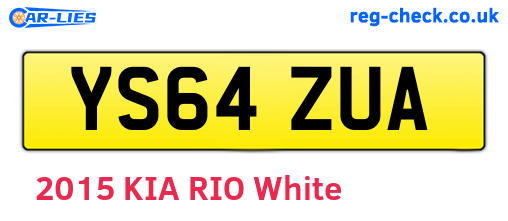 YS64ZUA are the vehicle registration plates.