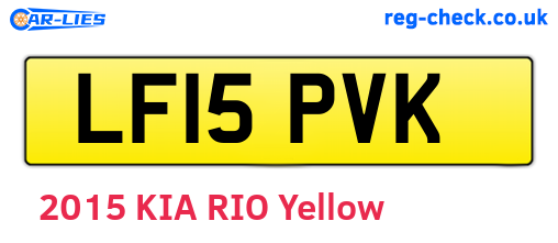 LF15PVK are the vehicle registration plates.