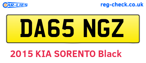 DA65NGZ are the vehicle registration plates.
