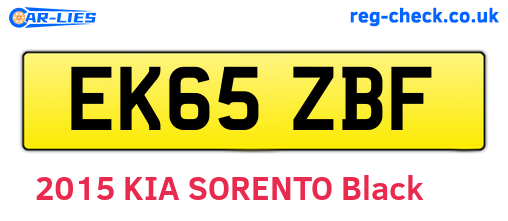 EK65ZBF are the vehicle registration plates.