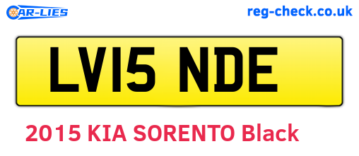 LV15NDE are the vehicle registration plates.