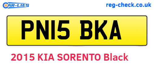 PN15BKA are the vehicle registration plates.