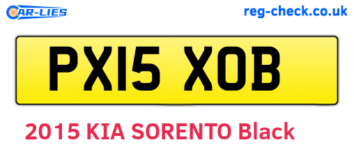 PX15XOB are the vehicle registration plates.