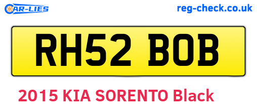 RH52BOB are the vehicle registration plates.