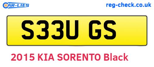 S33UGS are the vehicle registration plates.