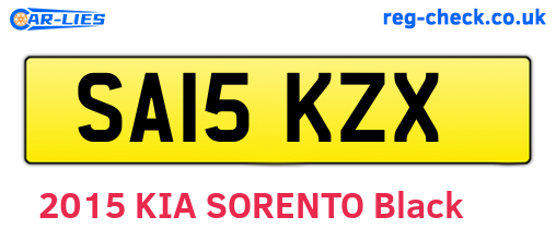 SA15KZX are the vehicle registration plates.