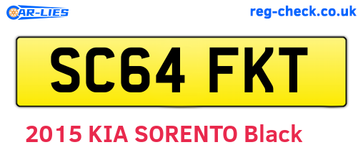 SC64FKT are the vehicle registration plates.