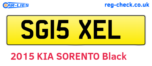 SG15XEL are the vehicle registration plates.