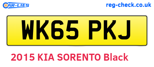 WK65PKJ are the vehicle registration plates.