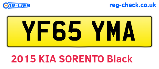 YF65YMA are the vehicle registration plates.