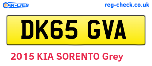 DK65GVA are the vehicle registration plates.