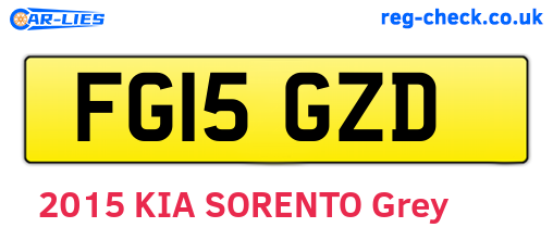 FG15GZD are the vehicle registration plates.