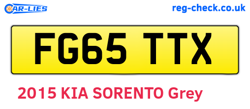 FG65TTX are the vehicle registration plates.