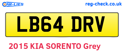LB64DRV are the vehicle registration plates.