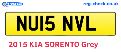 NU15NVL are the vehicle registration plates.